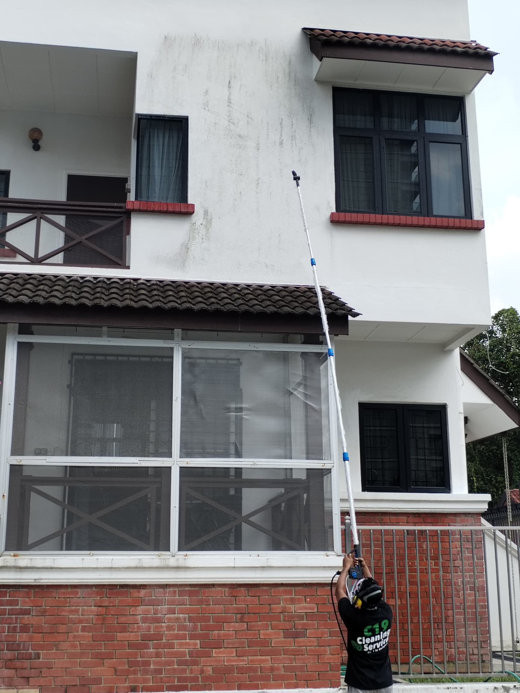 Preparation before facade cleaning