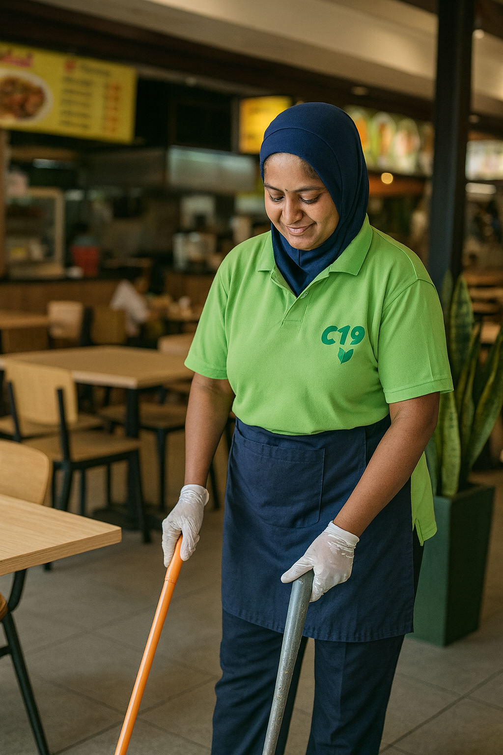 Professional food court cleaning services Sungai Petani C19 health compliance
